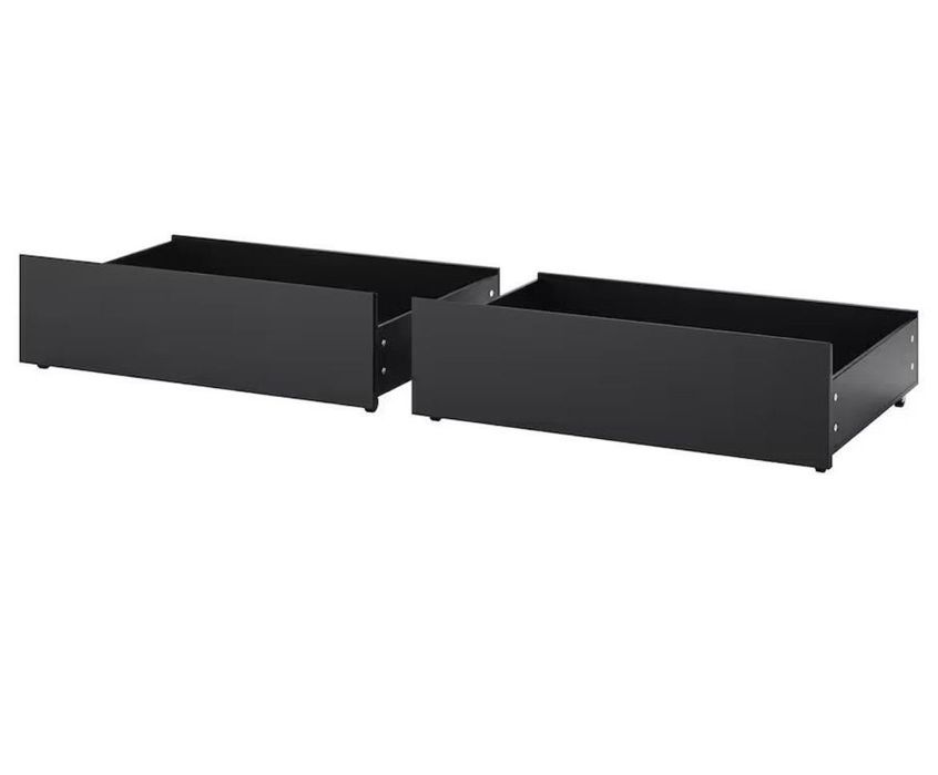Gaveta para cama Malm IKEA preto castanho