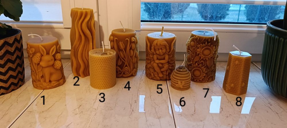 Świeczki z wosku pszczelego