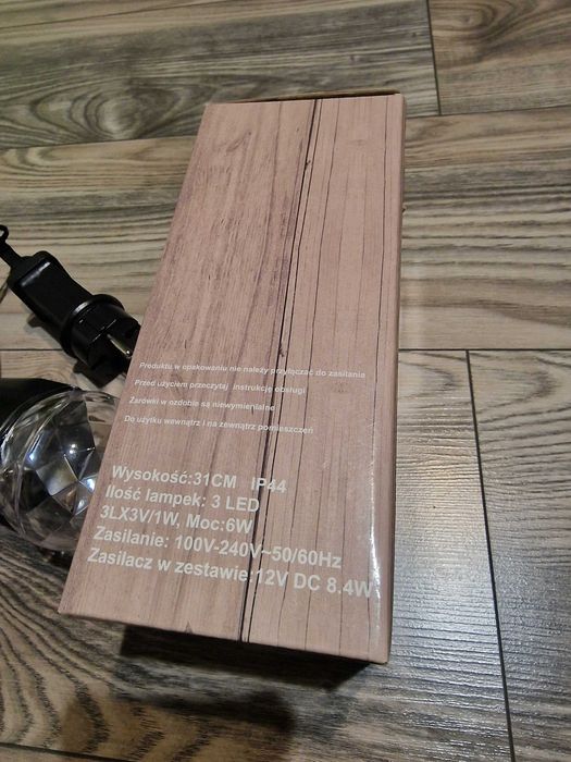 Projektor led efekt płomieni ciepły biały Boże Narodzenie sylwester