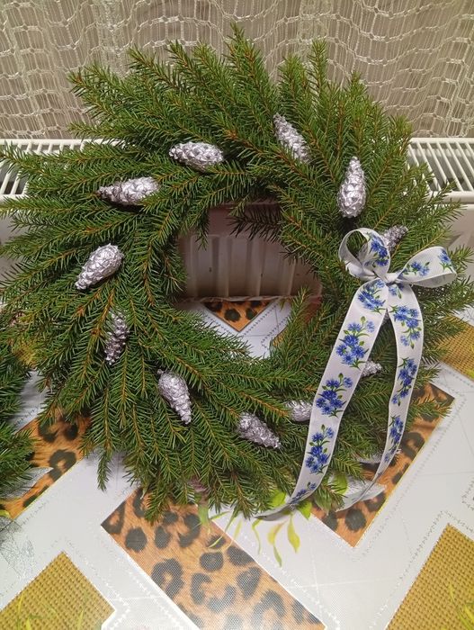 Різдвяний вінок із ялинки