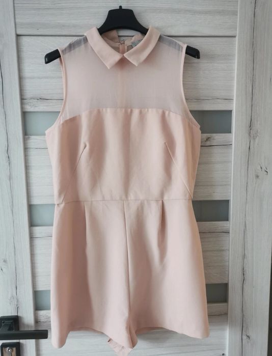Kombinezon krótki letni Asos 40 L pudrowy róż