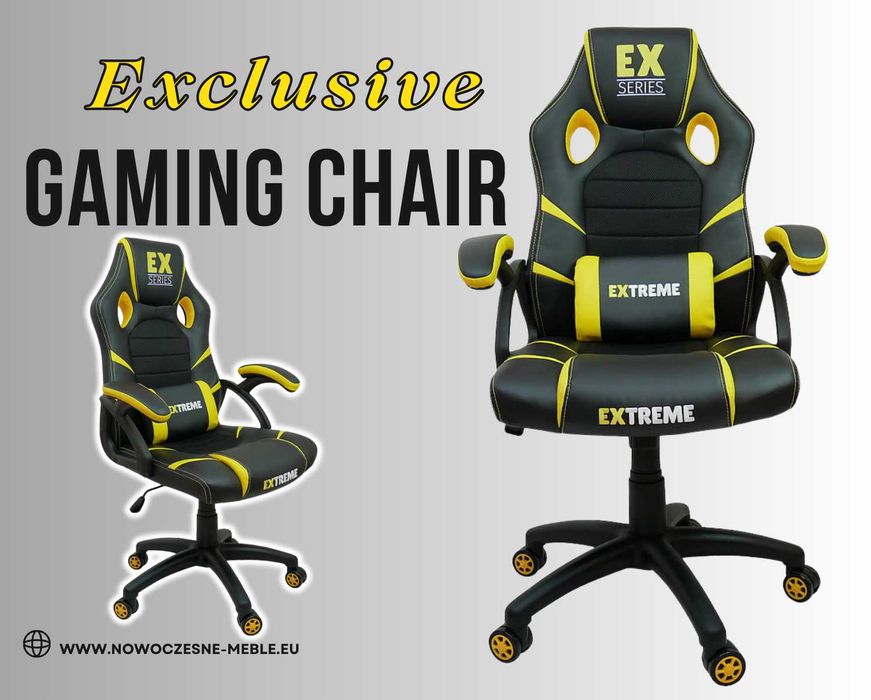 Fotel Gamingowy dla Gracza Extreme EX Black/Yellow