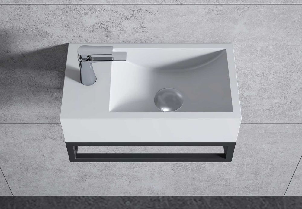 Umywalka ścienna BA18 odlew mineralny - 40 x 22 x 10 cm