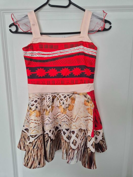 Sukienka dla Dziewczynki Vaiana Strój Hawajski Moana 120 Akcesoria