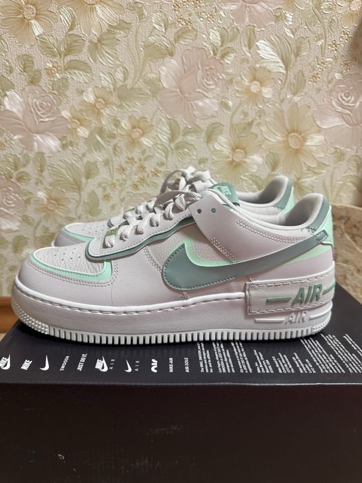 Nike Air Force 1 Shadow оригінал сіро-м'ятні