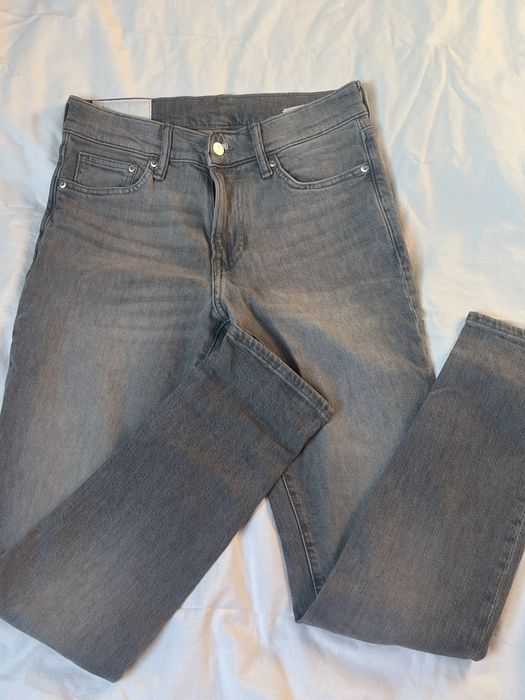 Jeansy Skinny męskie szare