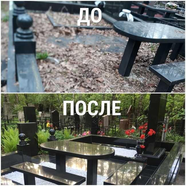 Уборка могил, покраска ограды