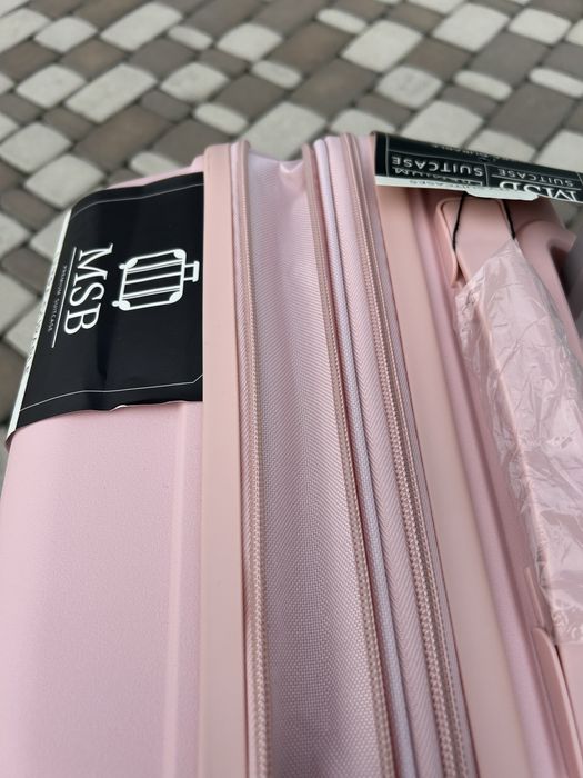 Валіза з поліпропілену MSB рожева чемодан