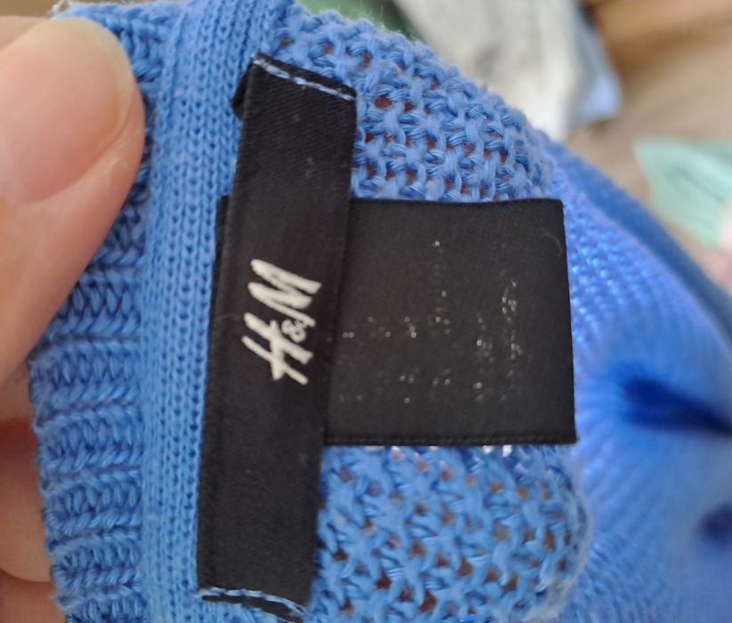 Niebieska narzutka kardigan H&M 36 S