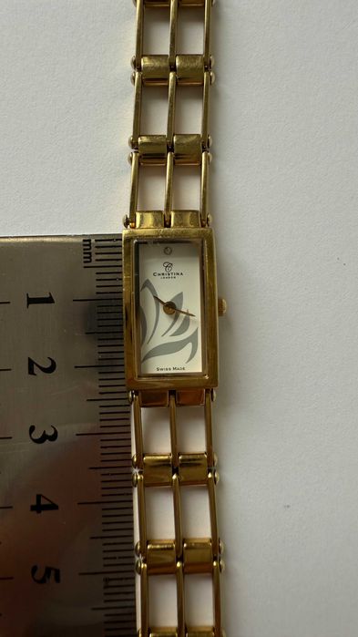 Годинник жіночий браслет Швейцарія CHRISTINA 107GW-W з діамантами