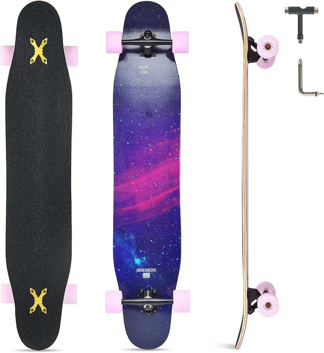 Deskorolka Opurtdor Longboard dla dorosłych,  o długości 117x23