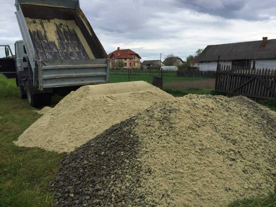 Пісок, шутер, щебінь, гравій, земля, будівельні підсипки