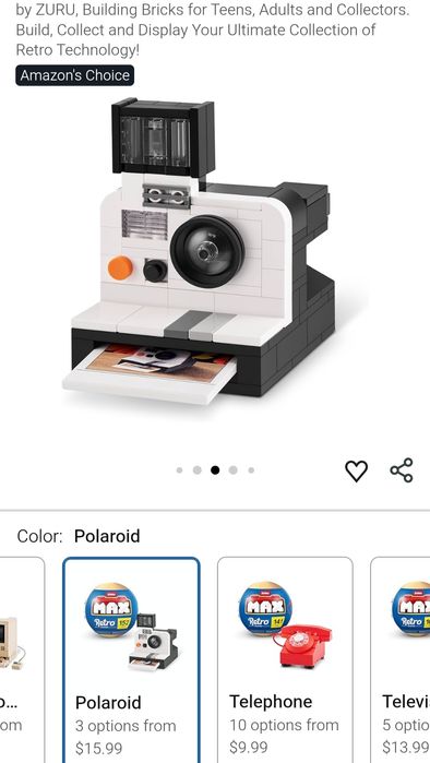 Колекційний ретро-конструктор преміум-класу MAX Polaroid від ZURU