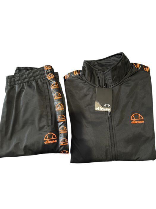 Dres męski sportowy spodnie bluza Ellesse czarny wygodny rozmiar M