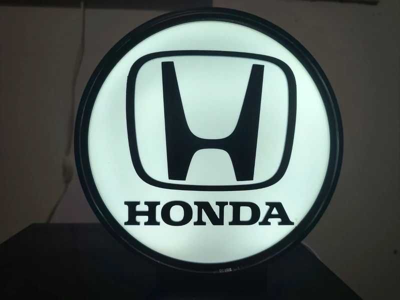 Lightbox luminaria decorativa Honda com caixa preta