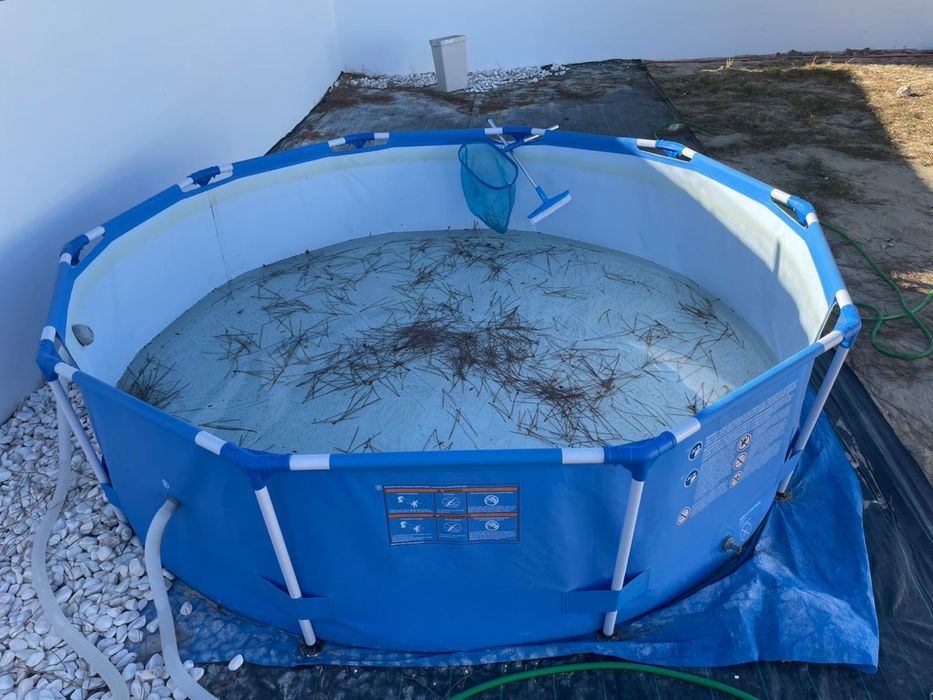 Piscina Steel Pro tubular circular 305x76cm + bomba e filtro