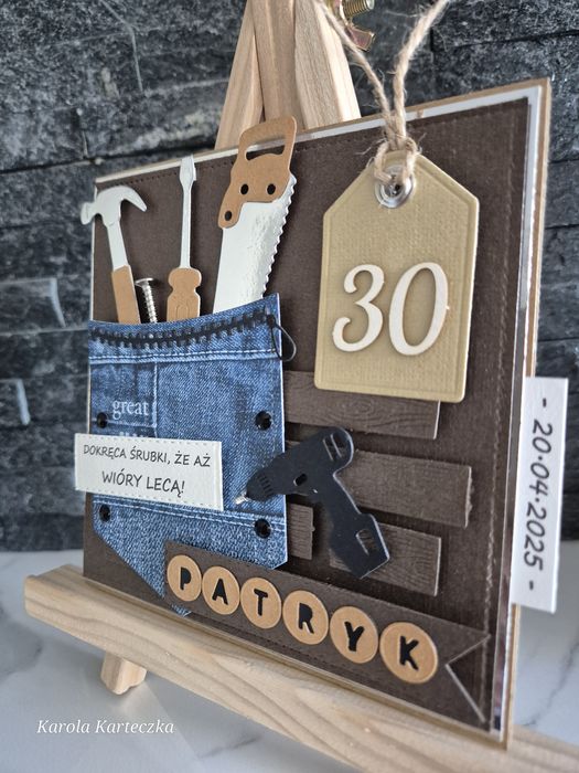 Kartka urodzinowa STOLARZ 30/40/50/60/70