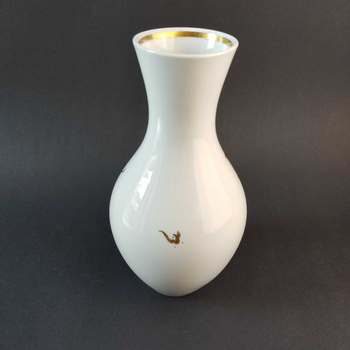 Wazon czerwony smok dragon Schaubach Kunst 1950