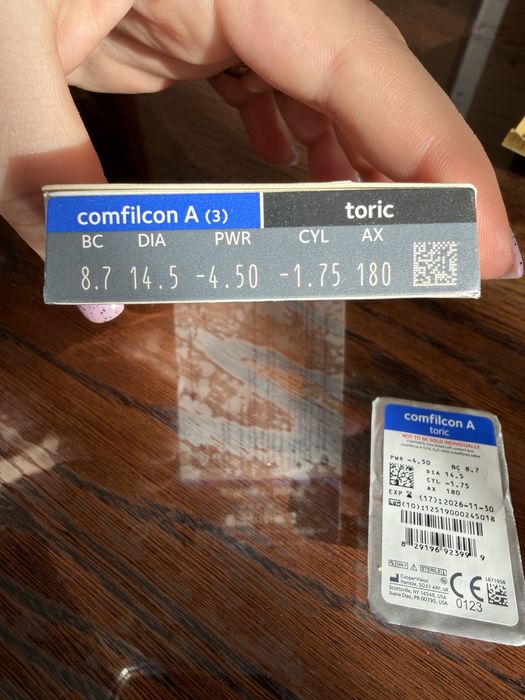 Контактні лінзи Biofinity toric