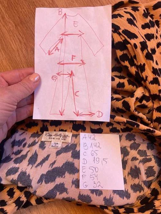 Miss selfridge kombinezon dlugi wiskoza centki panterka