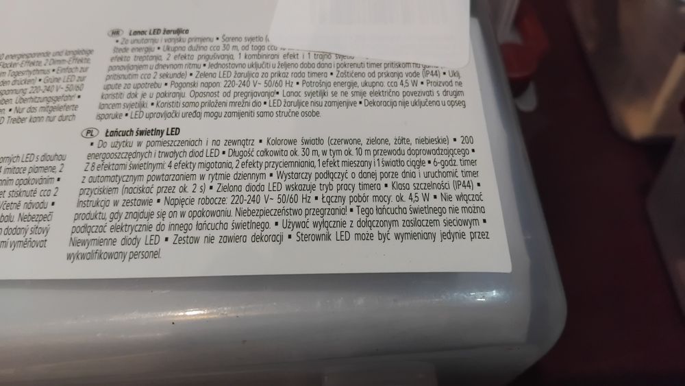 Lamki choinkowe łańcuch  20m kolorowe białe do wewnątrz i na zewnątrz