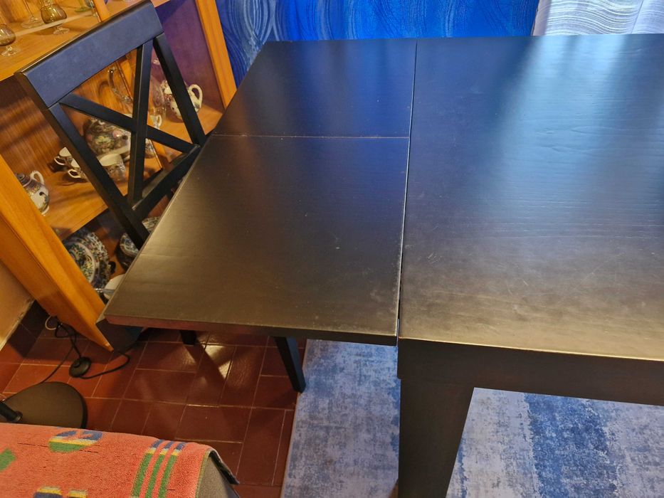 Mesa de sala Jantar, extensivel cor preta