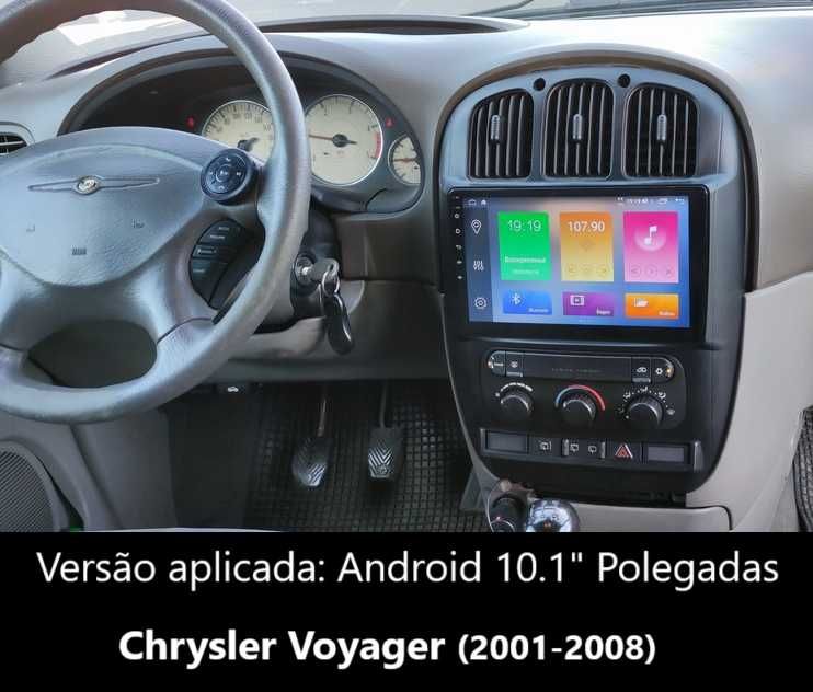 (NOVO) Rádio 2DIN • CHRYSLER Voyager / Grand Voyager • Android 4+64GB