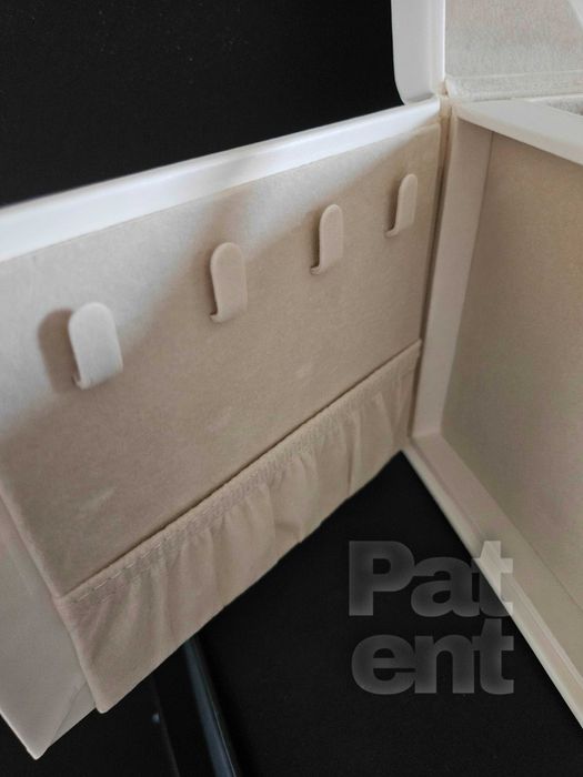 Duża szkatułka z poziomami na biżuterię kuferek kolczyki łańcuszki