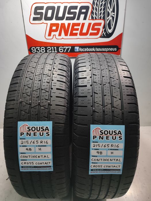 2 pneus semi novos Continental Cross Contact 215/65R16 Oferta portes