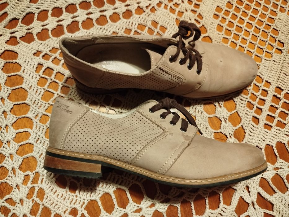 Dolce Pietro r.39 skóra naturalna półbuty wiązane