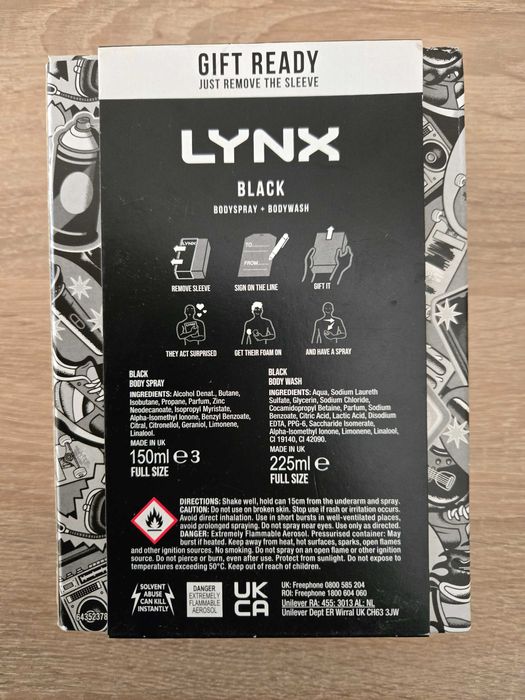 Zestaw kosmetyków męskich LYNX BLACK