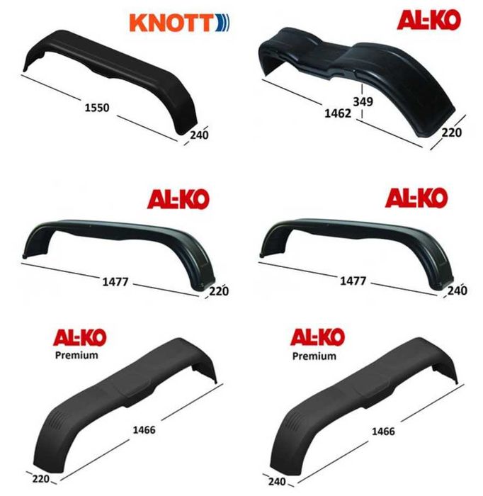 Крыло на прицеп, крылья на прицеп,запчасти прицеп, подкрыльники, AL-KO ...