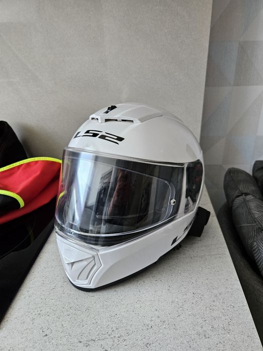 Kask LS2 bialy, blenda, pokrowiec Gdańsk Rudniki • OLX.pl