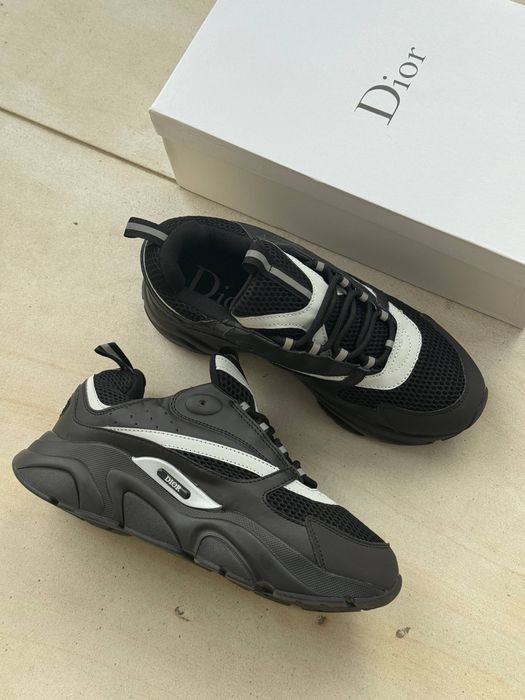 Топ Якість! Кросівки Dior B22 Black•Діор б22 (чорні) чоловічі Діори