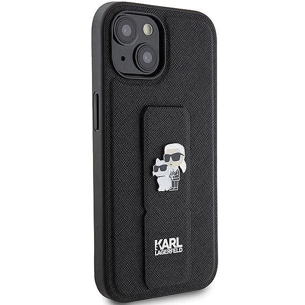 Etui Karl Lagerfeld Gripstand Saffiano Karl&Choupette Pins na iPhone 1
