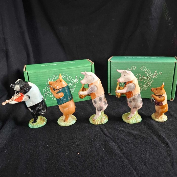 Coleção de figuras de animais em cerâmica original John Beswick