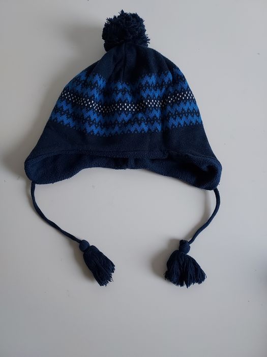 Granatow czapka na podszewce z polaru, R. 54