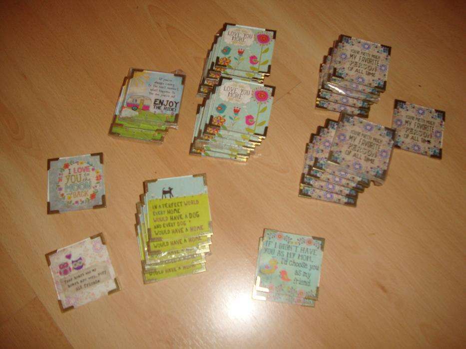Quadros com inscrições Ingles, com Íman (Novos)