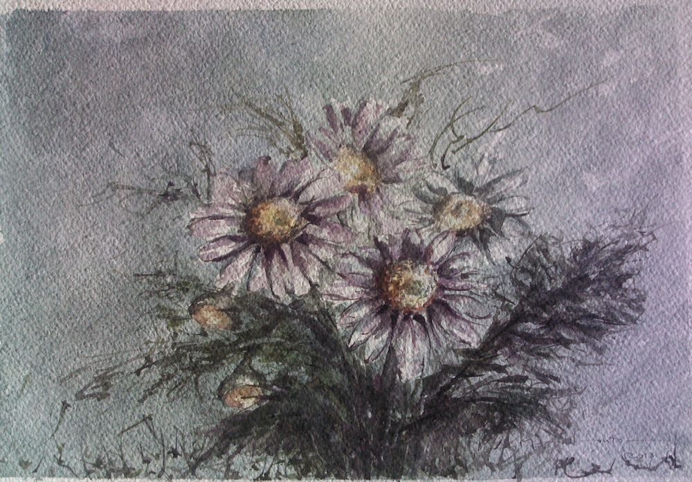 Aguarela s/ papel (flores)