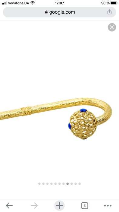 Итальянский зонт-трость Pasotti механический ручной работы с цветком