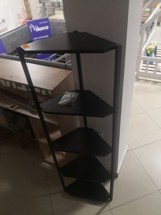 Regał narożny LED 147cm na książki gry figurki prezent