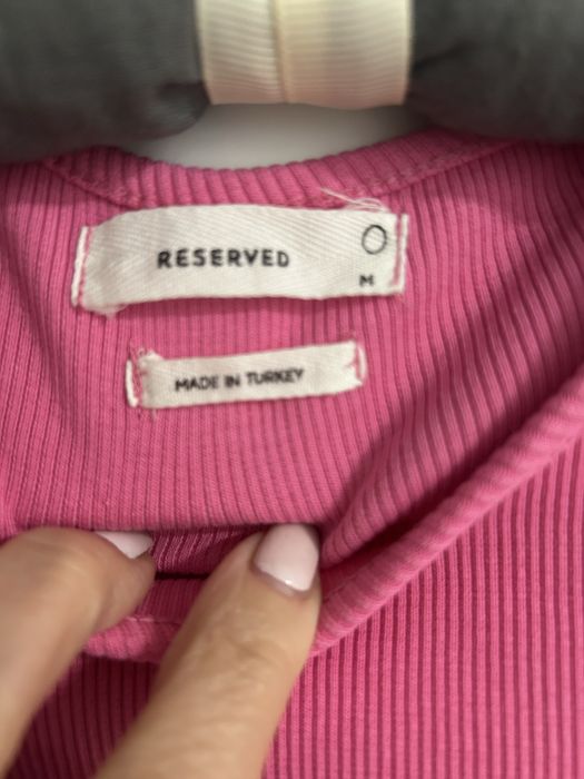 Sukienka różowa w prążki Reserved rozmiar M