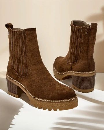 3 KOLORY 36 37 38 botki 39 40 41 z przetarciami na obcasie klocku zams