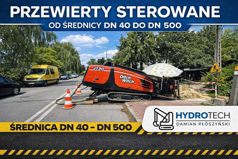 Przewierty sterowane HDD Kompleksowa budowa sieci wodkan gaz przewiert