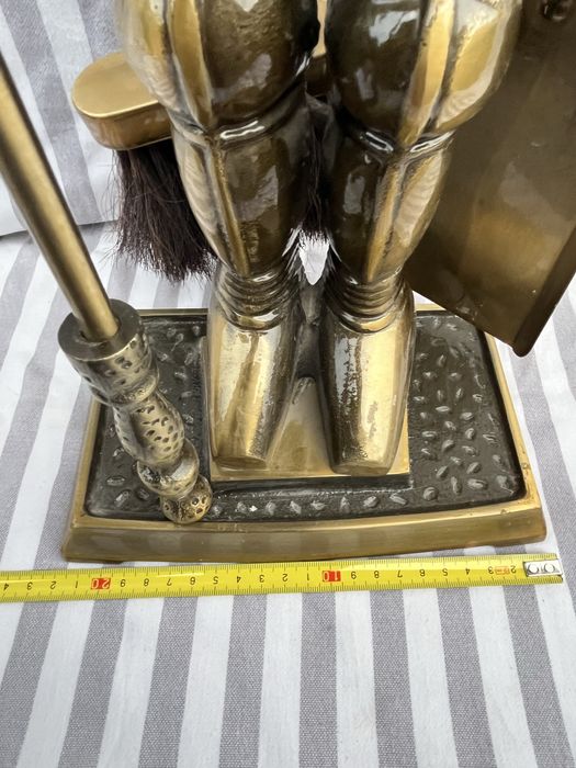 Akcesoria kominkowe mosiężne rycerz Antyk Vintage dokoracja