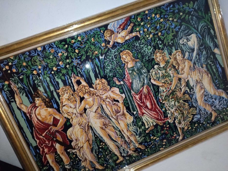 Quadro em meio ponto com quadro incluido Novo