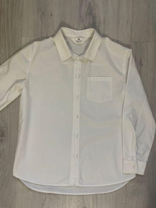 Сорочка біла шкільна H&M на дівчинку 10-11/146