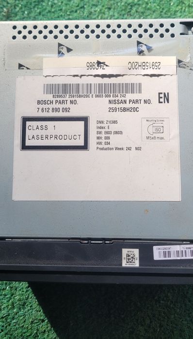 Moldura + Rádio GPS Original Nissan Qashqai