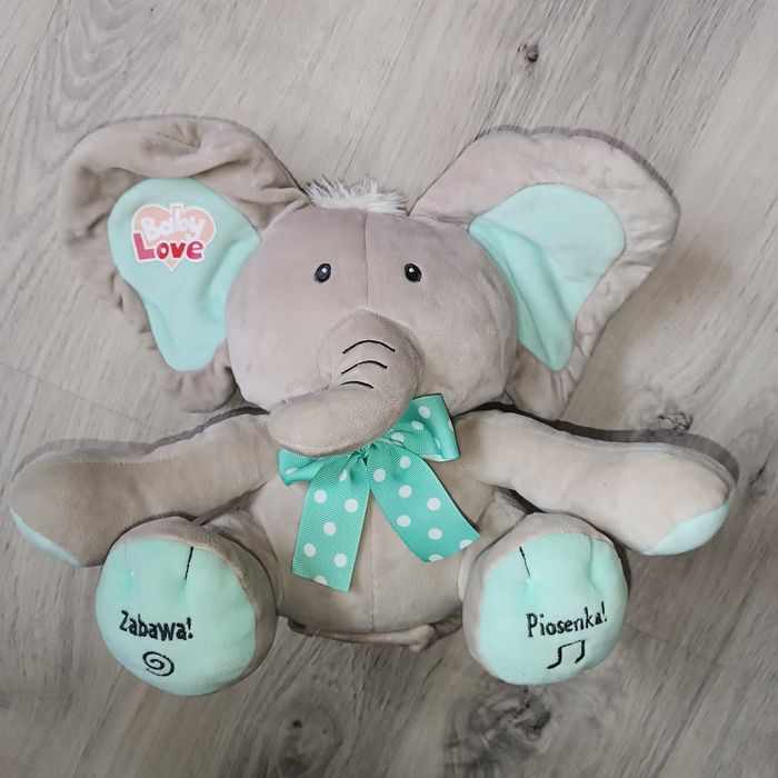 Słonik maskotka a kuku słoń miętowy śliczny madej