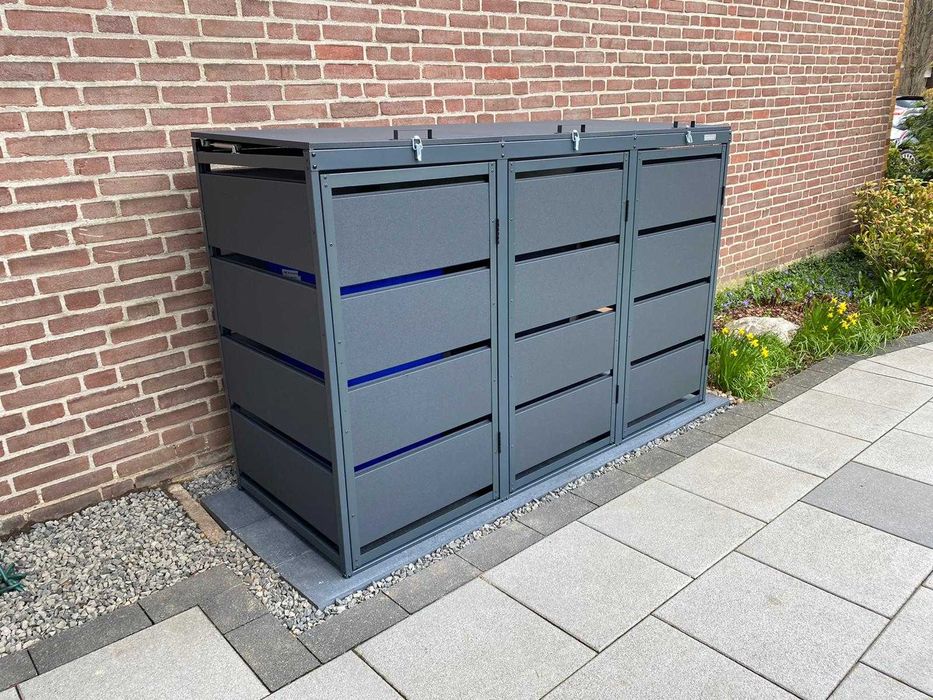 Zabudowa koszy pojemników na odpady obudowa kosza wiata na kosze 240 L